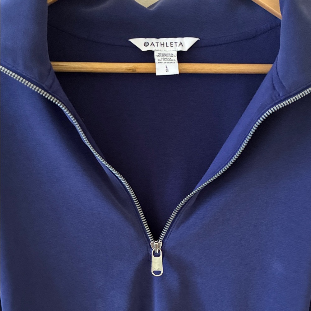 Athleta Navy Half-Zip Pullover - image 2